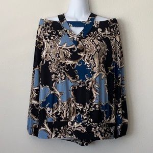 Thalia Sodi Blouse with Elegant Neckline Sz L